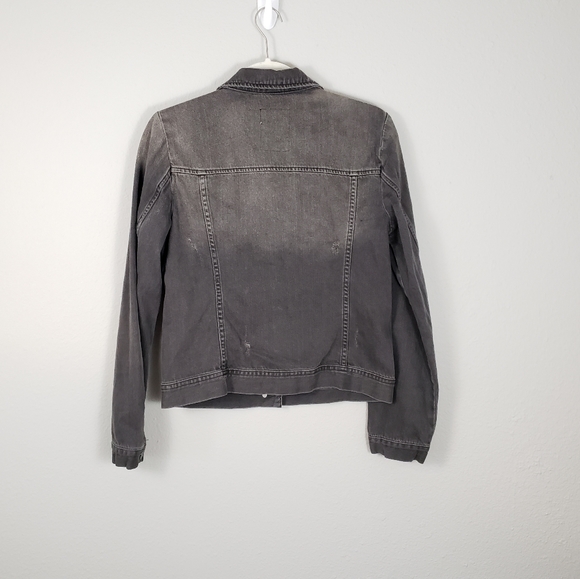 J. Crew Distressed Faded Black Jean Jacket - Picture 6 of 7